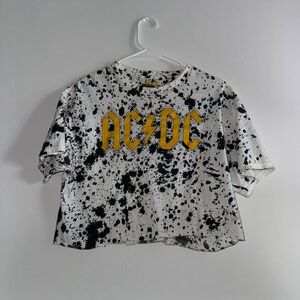 AC/DC acid wash crop top